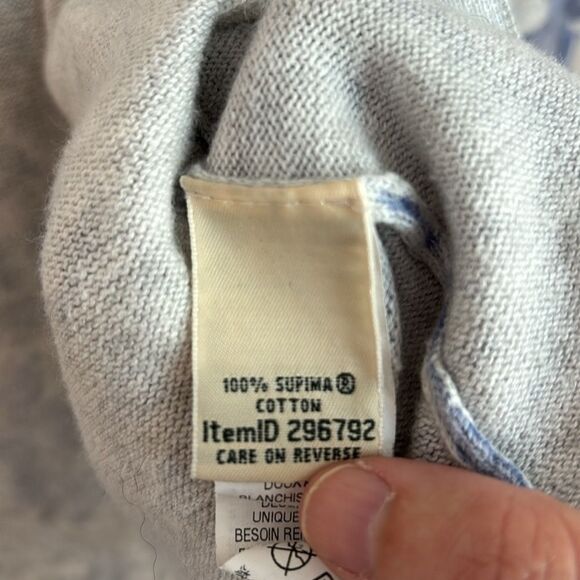 L.L. Bean Women Size Large Floral Print Pure Supima Cotton Cardigan Sweater EUC - Picture 6 of 8